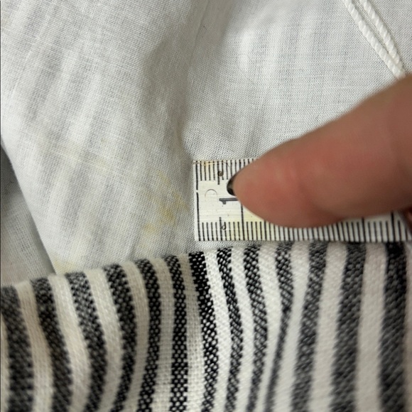 Reformation Tate Linen Halter Black and White Striped Top - Picture 7 of 7